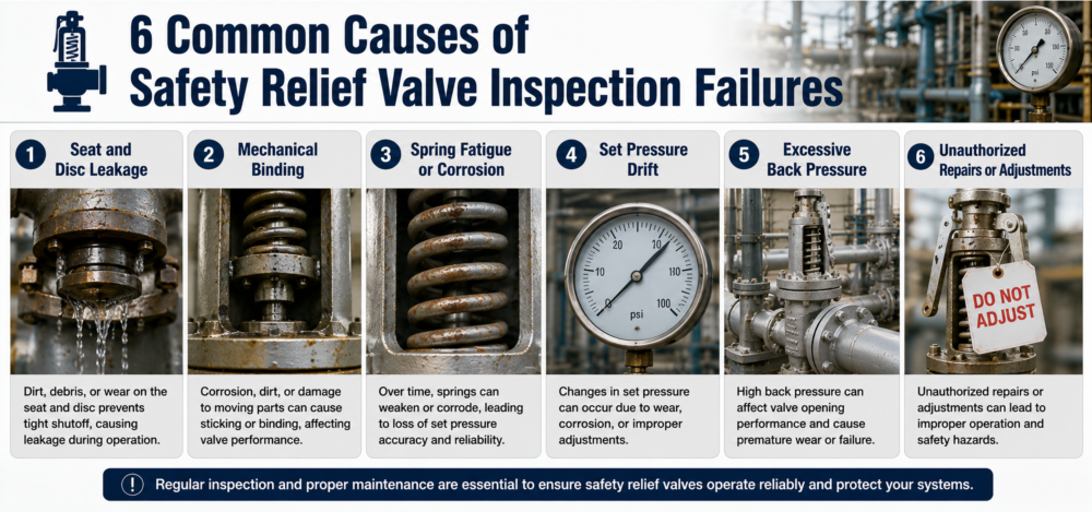 Common Causes of Safety Relief Valve Inspection Failures