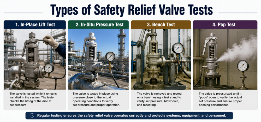 What are the Different Types of Safety Relief Valve Tests?