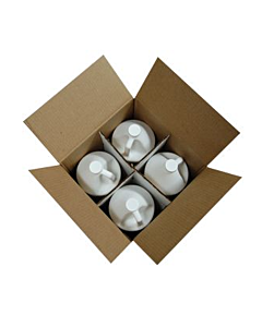 4 x 1 Gallon Plastic Jug Kit (4G/Y24.4) – Jugs, Partitions, and Top Pad Included (White Jugs)