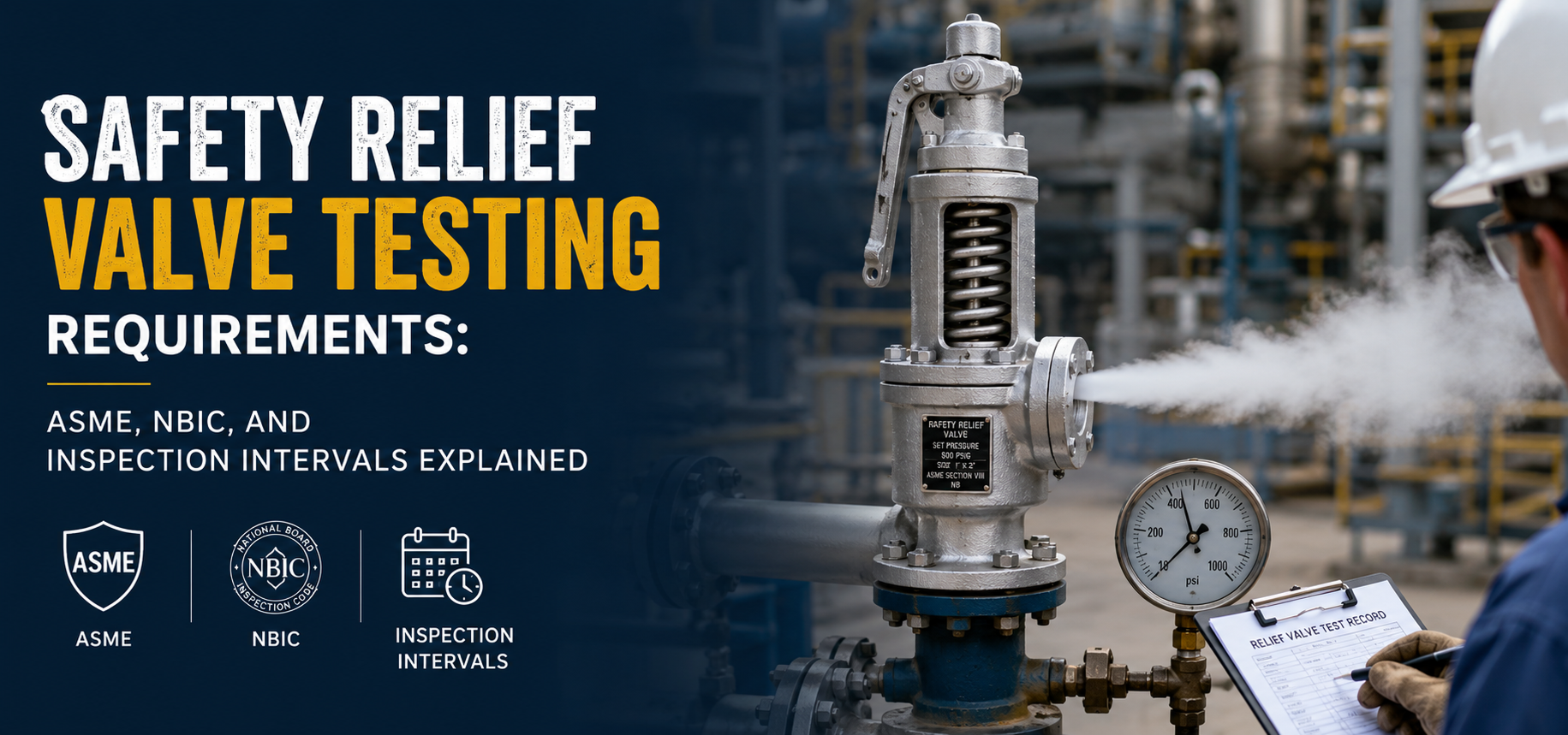 Safety Relief Valve Testing Requirements: ASME, NBIC, and Inspection Intervals Explained
